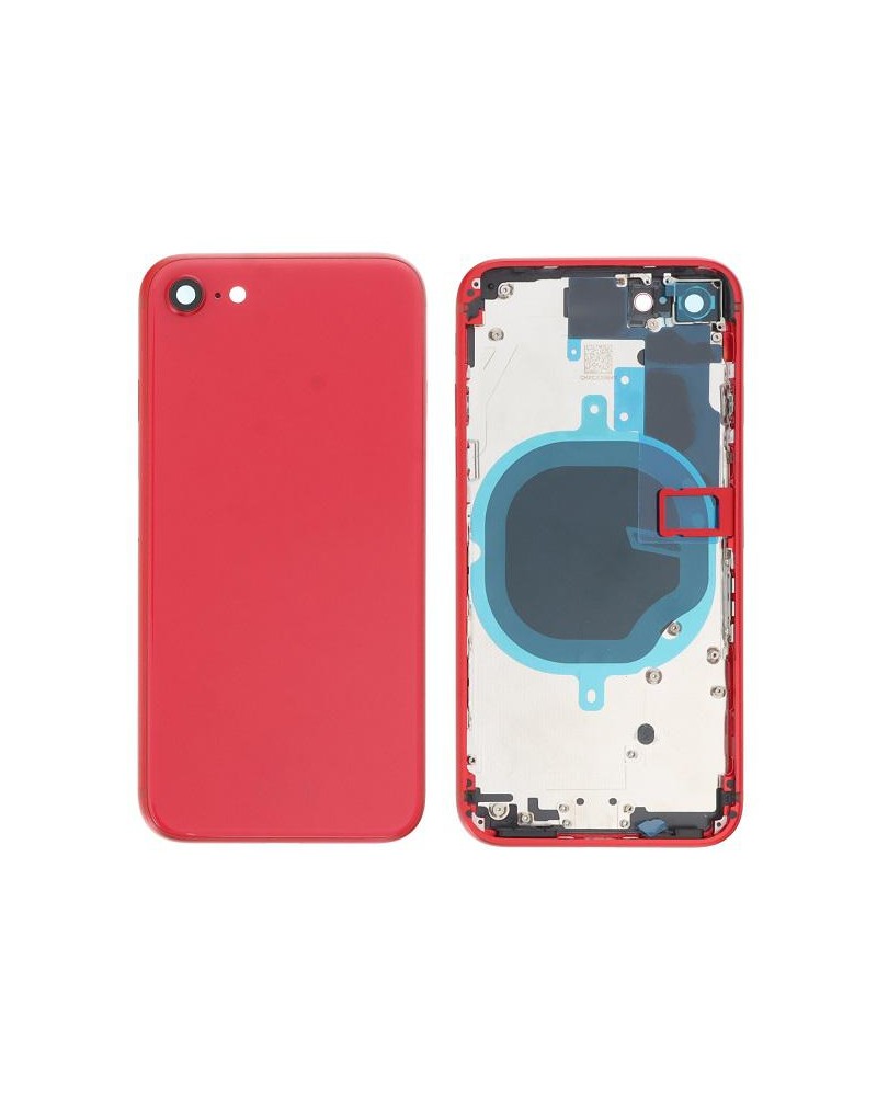 Capa central com tampa traseira para Iphone SE 2022 - Vermelho Versão europeia