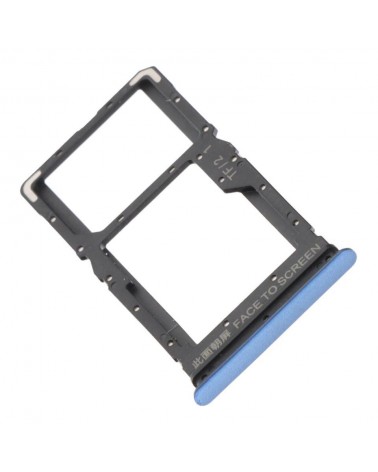 Suporte para cartão SIM duplo para Xiaomi Poco M4 Pro 5G 21091116AG - Azul