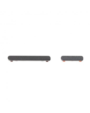 Volume and Power Button Set for Xiaomi Redmi Note 13 Pro 5G 2312DRA50C 2312CRAD3C - Black