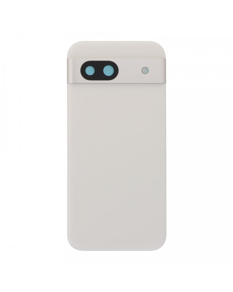 Rear Cover and Camera Lens for Google Pixel 8a GKV4X G6GPR G8HHN G576D - Porcelain White