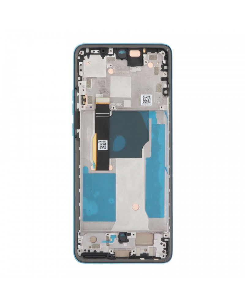 Replacement LCD and Touch Screen with Blue Frame for Motorola Moto Edge 40 Neo XT2307-1 - High Quality