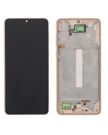 LCD and touch screen with gold frame for Samsung Galaxy A33 5G A336 A336B TFT quality