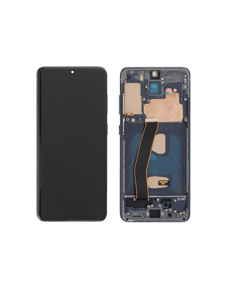 LCD e ecrã tátil com moldura preta para Samsung Galaxy S20 G980 G980F S20 5G G981 G981F Qualidade TFT