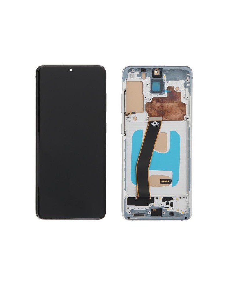 LCD and Touch Screen with Silver Frame for Samsung Galaxy S20 G980 G980F S20 5G G981 G981F TFT Quality