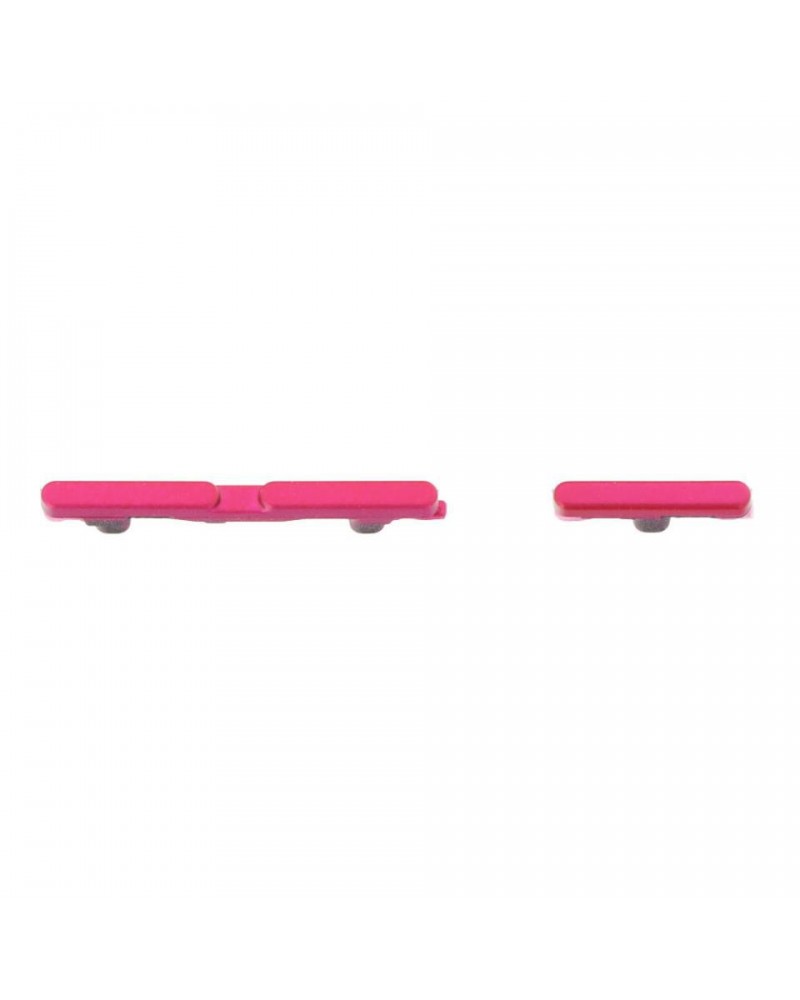 Conjunto de botões de volume e de alimentação para Motorola Moto Edge 50 Fusion XT2429-2 - Rosa