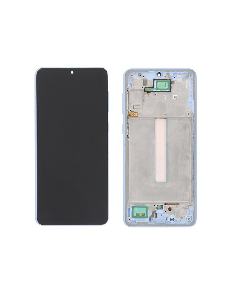 LCD e ecrã tátil com moldura azul para Samsung Galaxy A33 5G A336 A336B qualidade TFT