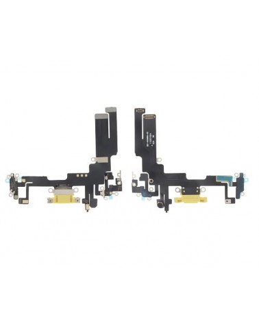 Conector de carregamento flexível para Iphone 14 Plus compatível - Amarelo