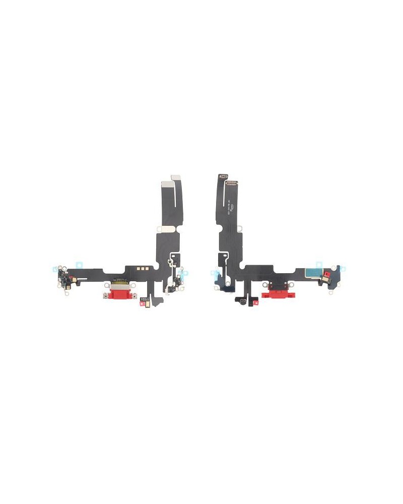 Flex Conector de Carga para Iphone 14 Plus Rojo - Alta Calidad