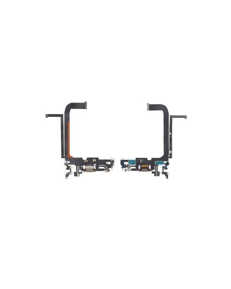 Conector de carregamento flexível para Iphone 13 Pro Max dourado - Compatível