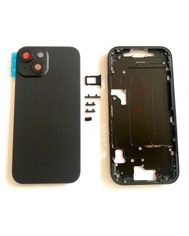 Marco Central  y Tapa Trasera para Iphone 15 - Negro