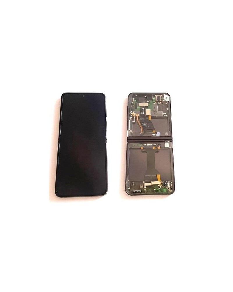 LCD e ecrã tátil com moldura preta para Samsung Galaxy Z Flip 5 F731 F731B Service Pack