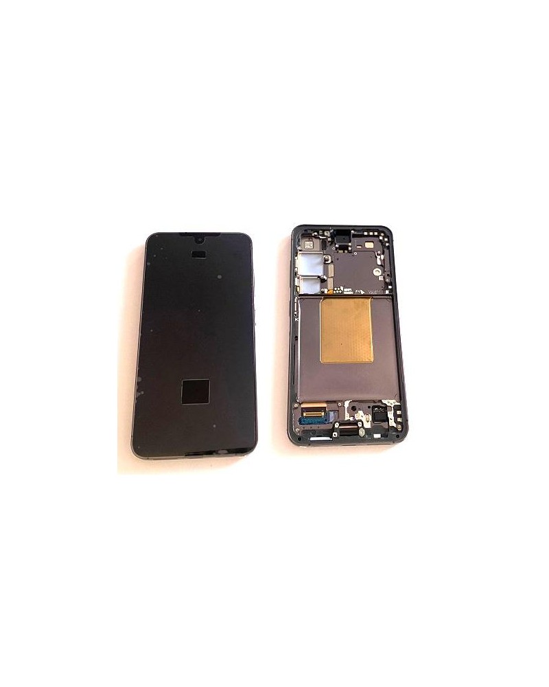 LCD e ecrã tátil com moldura preta para Samsung Galaxy S24 S921 S921B S921B Service Pack