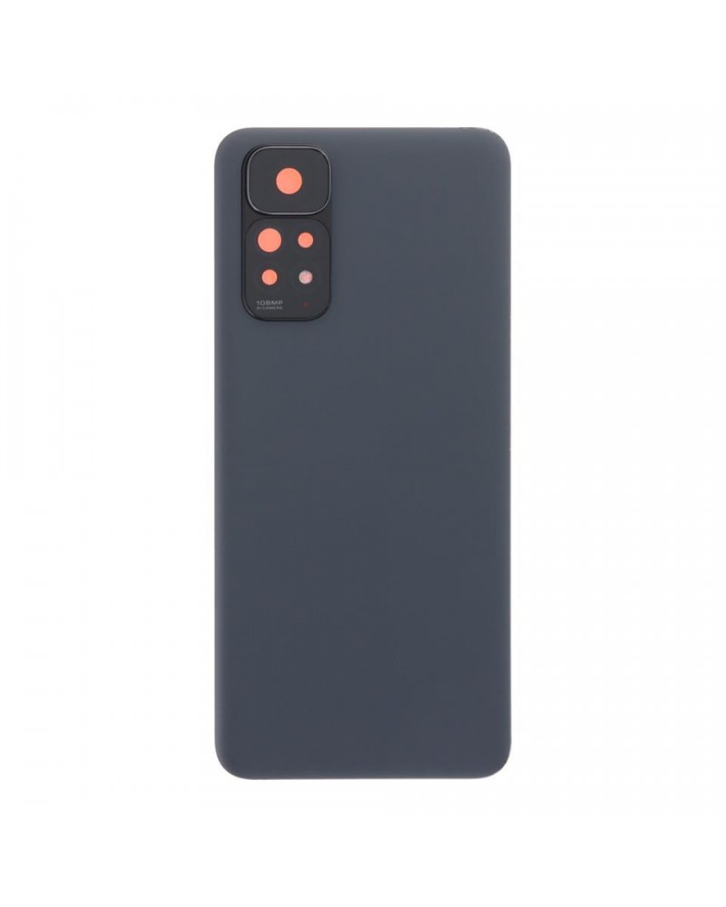 Rear Cover and Camera Lens for Xiaomi Redmi Note 11S 2201117SG 2201117SI 2201117SY 2201117SL 2201117SL - Black