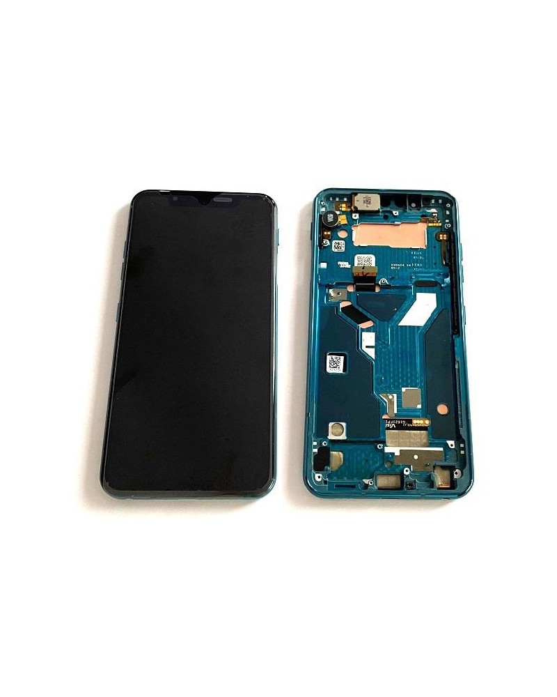 LCD e ecrã tátil com moldura azul para LG G8S ThinQ LM-G810EAW G810 - Alta qualidade