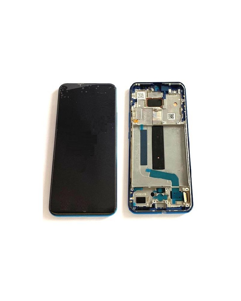 LCD e ecrã tátil com moldura azul para Xiaomi Mi 10 Lite M2002J9G Qualidade TFT