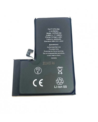 Bateria para Iphone 15 Pro Max 4422 mah A2849 A3105 A3106 A3108