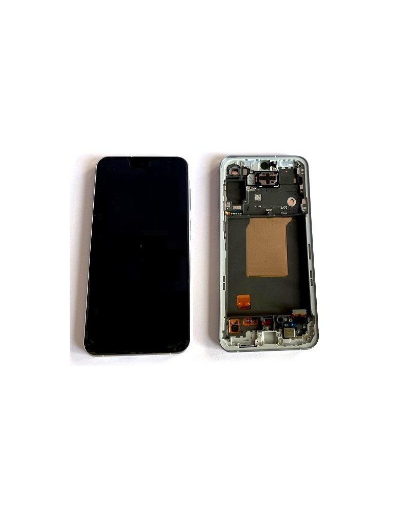 LCD and Touch screen with light blue frame for Samsung Galaxy A55 5G A556 Service Pack GH82-34305B