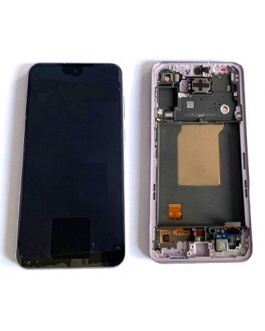 LCD and Touch screen with purple frame for Samsung Galaxy A55 5G A556 Service Pack GH82-34305C