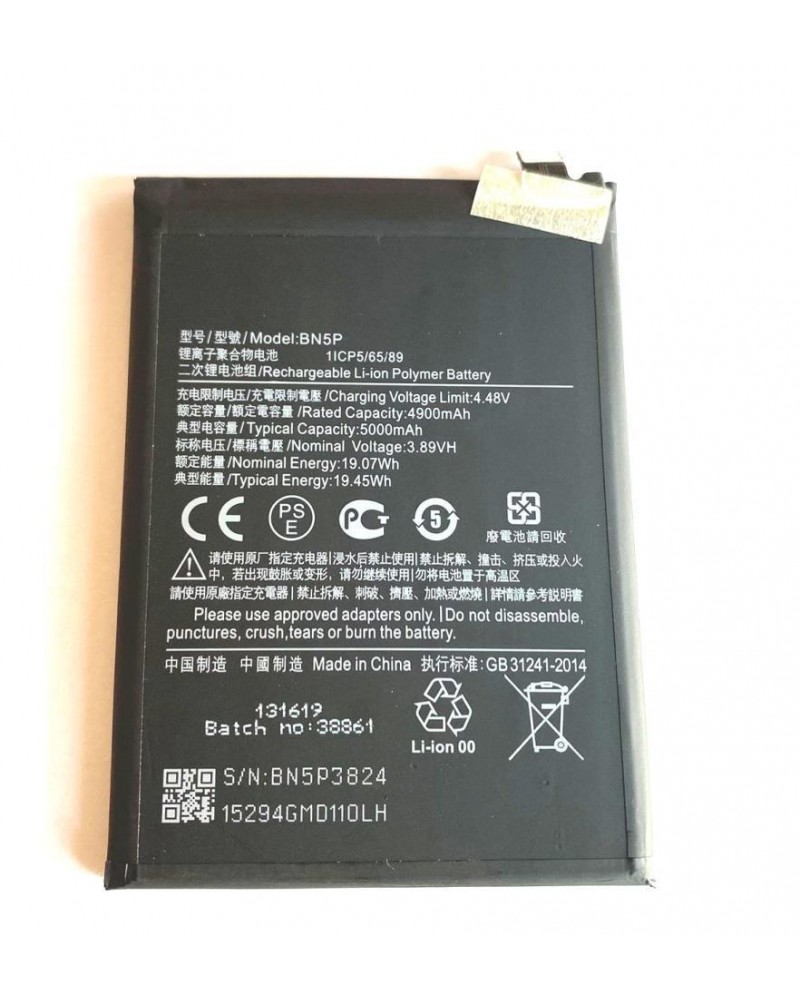 Battery BN5P for Xiaomi Redmi Note 13 5G 2312DRAABG of 5000 mAh