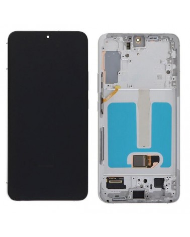 Pantalla LCD y Tactil con Marco Plata para Samsung Galaxy S22 Plus S906 SM-S906B   Calidad Oled  