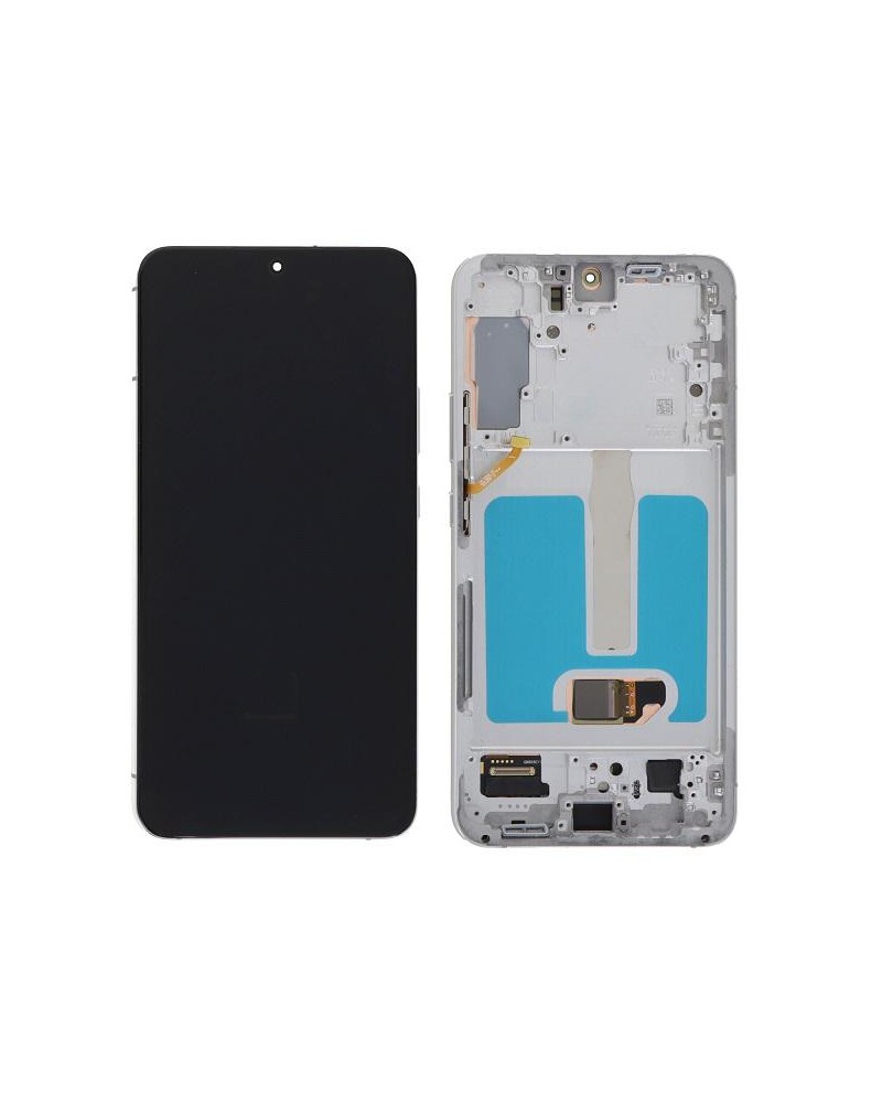 LCD and Touch Screen with Silver Frame for Samsung Galaxy S22 Plus S906 SM-S906B Quality Oled