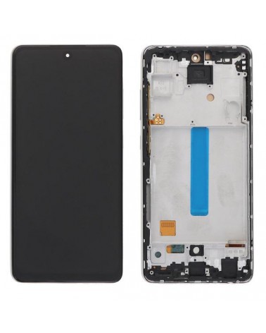 Pantalla LCD y Tactil con Marco Plata para Samsung Galaxy A52 5G A526 A526B   Calidad Incell  