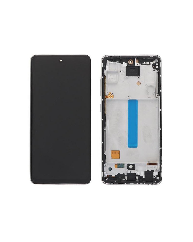 Pantalla LCD y Tactil con Marco Plata para Samsung Galaxy A52 5G A526 A526B   Calidad Incell  