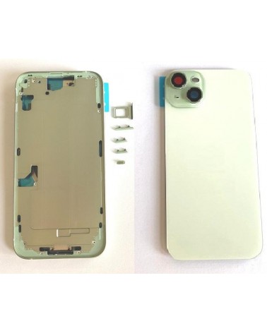 Centre Chassis and Back Cover for Iphone 15 Plus - Green