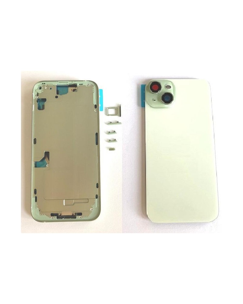 Chassis central e tampa traseira para Iphone 15 Plus - Verde