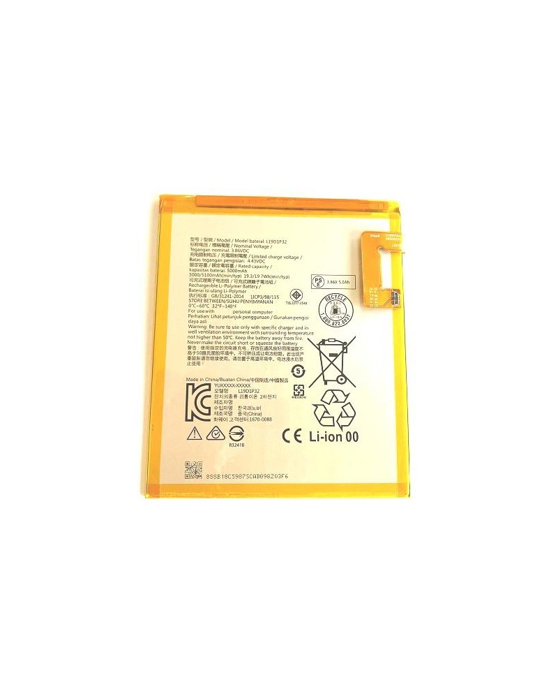 Bateria 5000mAh L19D1P32 para Lenovo Tab M10 Plus TB-X606