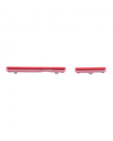 Set Boton de Volumen y Encendido para Samsung Galaxy S20 G980 G980F   S20 5G G981 G981F - Rojo