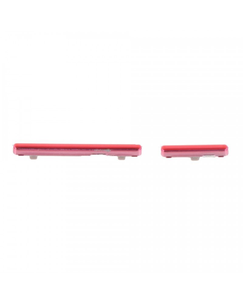 Set Boton de Volumen y Encendido para Samsung Galaxy S20 G980 G980F   S20 5G G981 G981F - Rojo