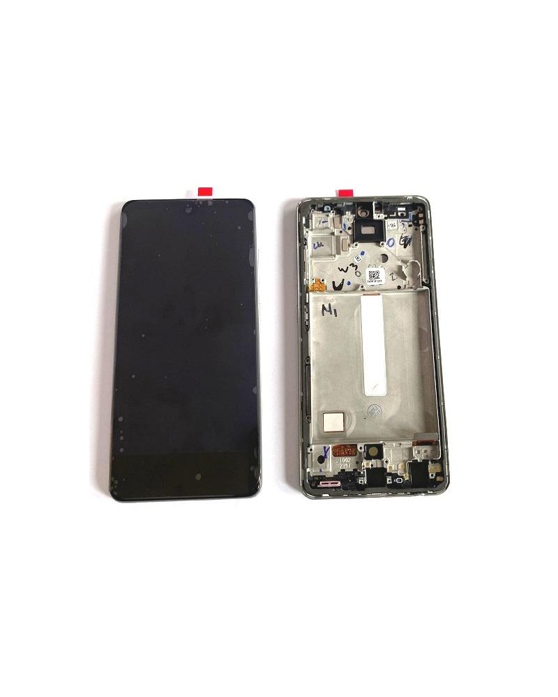 LCD and Touch Screen with Silver Frame for Samsung Galaxy A52 A525 A525F Quality Oled