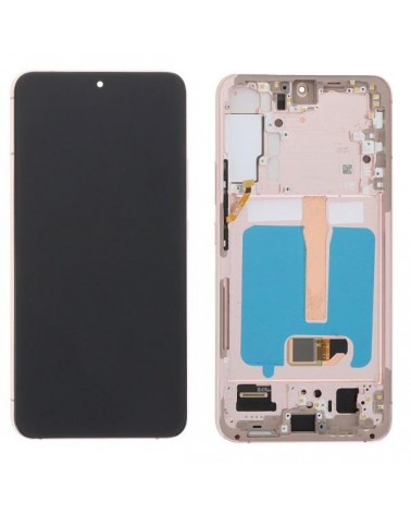 LCD and Touch Screen with Pink Frame for Samsung Galaxy S22 Plus S906 SM-S906B Quality Oled