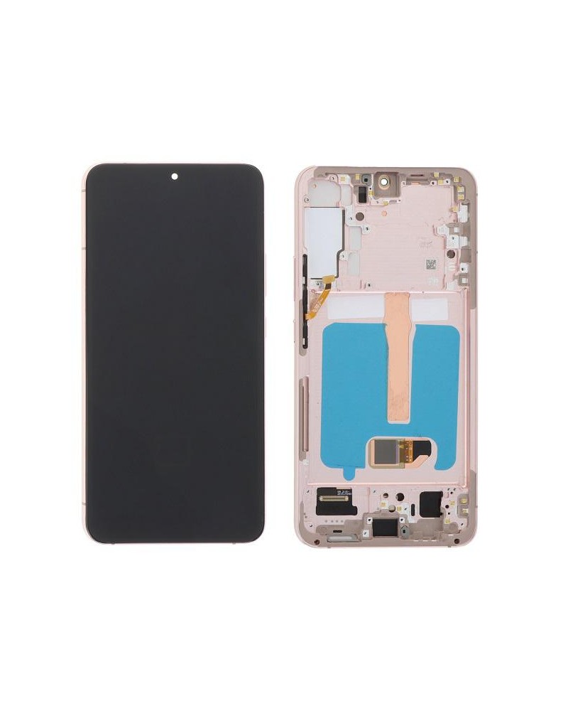 LCD and Touch Screen with Pink Frame for Samsung Galaxy S22 Plus S906 SM-S906B Quality Oled