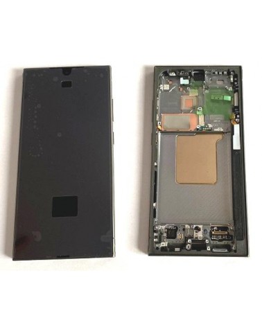 LCD e ecrã tátil com moldura preta para Samsung Galaxy S24 Ultra S928 S928B Service Pack GH82-33396B
