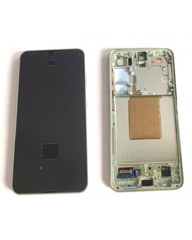 LCD e ecrã tátil com moldura verde para Samsung Galaxy S24 S921 S921B Service Pack GH82-33287E
