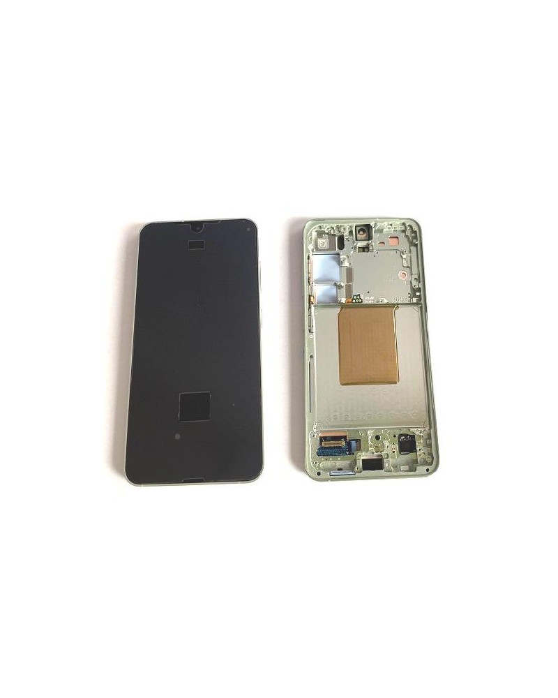 LCD e ecrã tátil com moldura verde para Samsung Galaxy S24 S921 S921B Service Pack GH82-33287E
