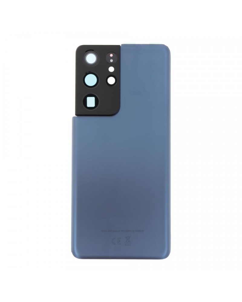 Back Cover and Camera Lens for Samsung Galaxy S21 Ultra 5G G998 G998B - Blue