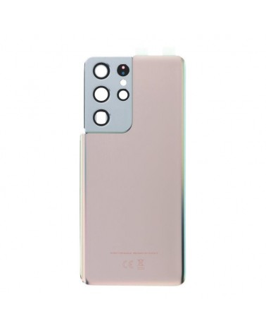 Back Cover and Camera Lens for Samsung Galaxy S21 Ultra 5G G998 G998B - Silver