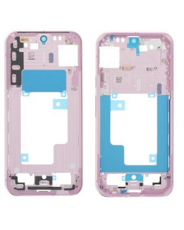 Moldura central para Google Pixel 9 Pro XL GGX8B GZC4K GQ57S - Rosa