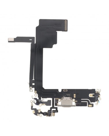 Flex Conector de Carga tipo C para Iphone 15 Pro Max - Titanio Natural   Compatible  