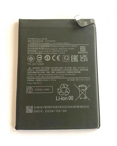 Bateria BN5M para Xiaomi Redmi Note 12 4G 5000mAh - Compatível