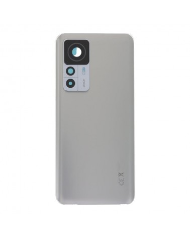 Rear Cover and Camera Lens for Xiaomi Mi 12T Pro 22081212UG 22081212G - Silver