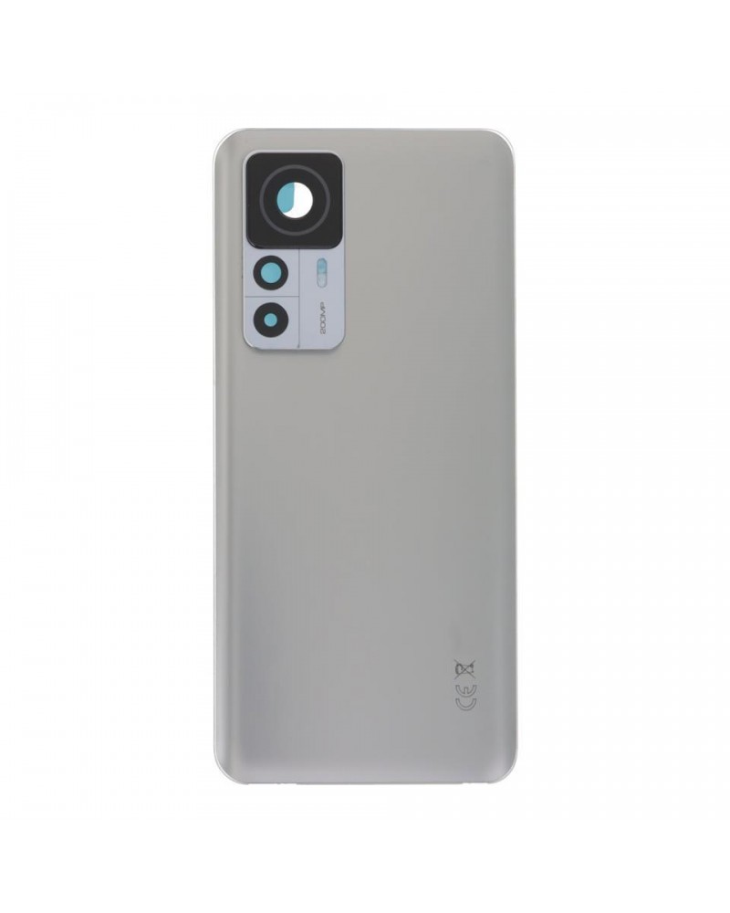 Rear Cover and Camera Lens for Xiaomi Mi 12T Pro 22081212UG 22081212G - Silver