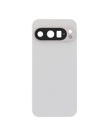 Tapa Trasera y Lente de Camara para Google Pixel 9 Pro GR83Y  GEC77  GWVK6 - Blanca Porcelana