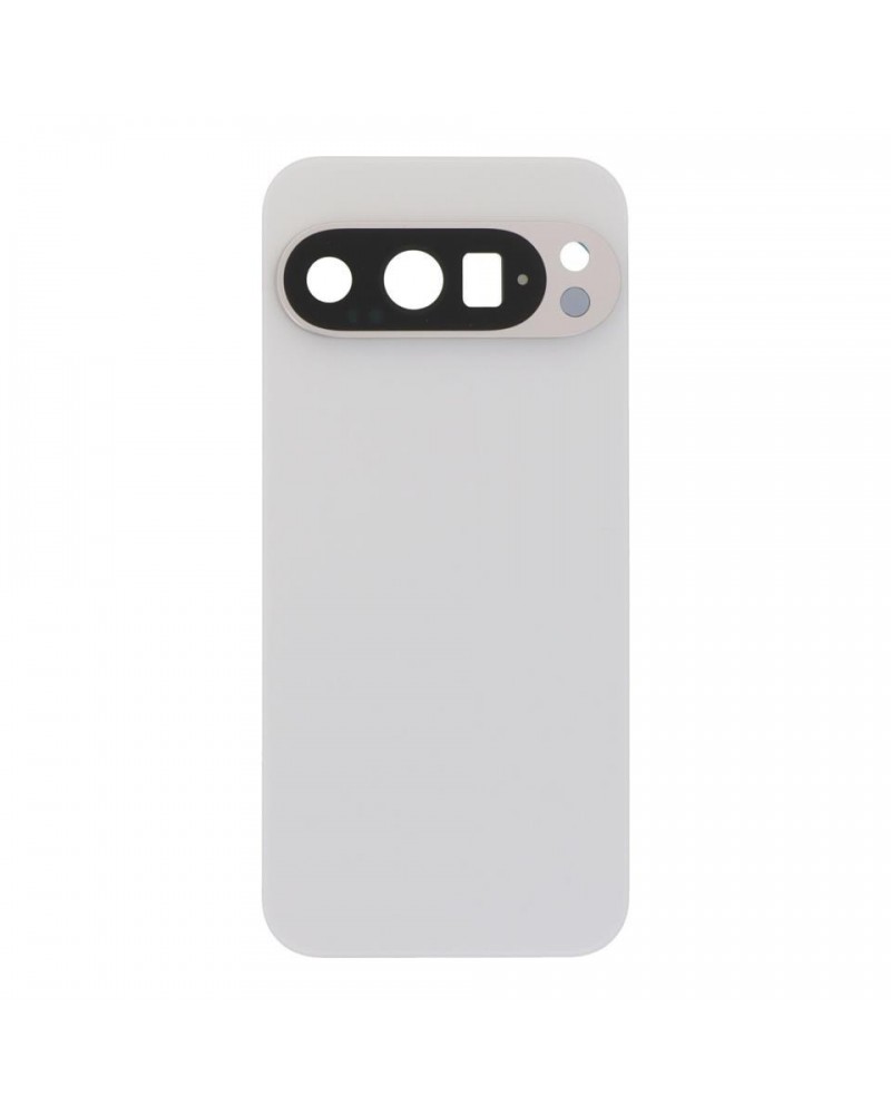 Tapa Trasera y Lente de Camara para Google Pixel 9 Pro GR83Y  GEC77  GWVK6 - Blanca Porcelana