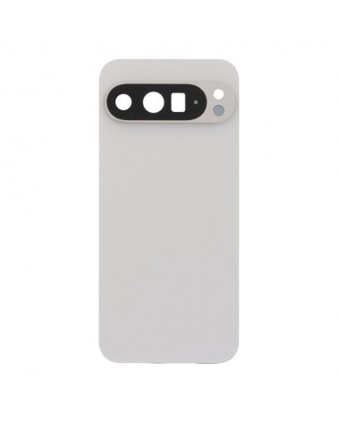 Tapa Trasera y Lente de Camara para Google Pixel 9 Pro XL GGX8B  GZC4K  GQ57S - Blanca Porcelana