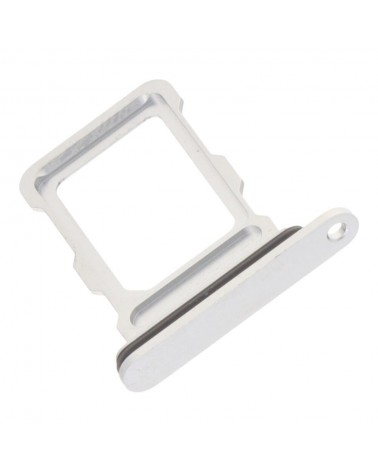 Suporte para cartão SIM único para Iphone 16 Pro Iphone 16 Pro Max - Branco Prata