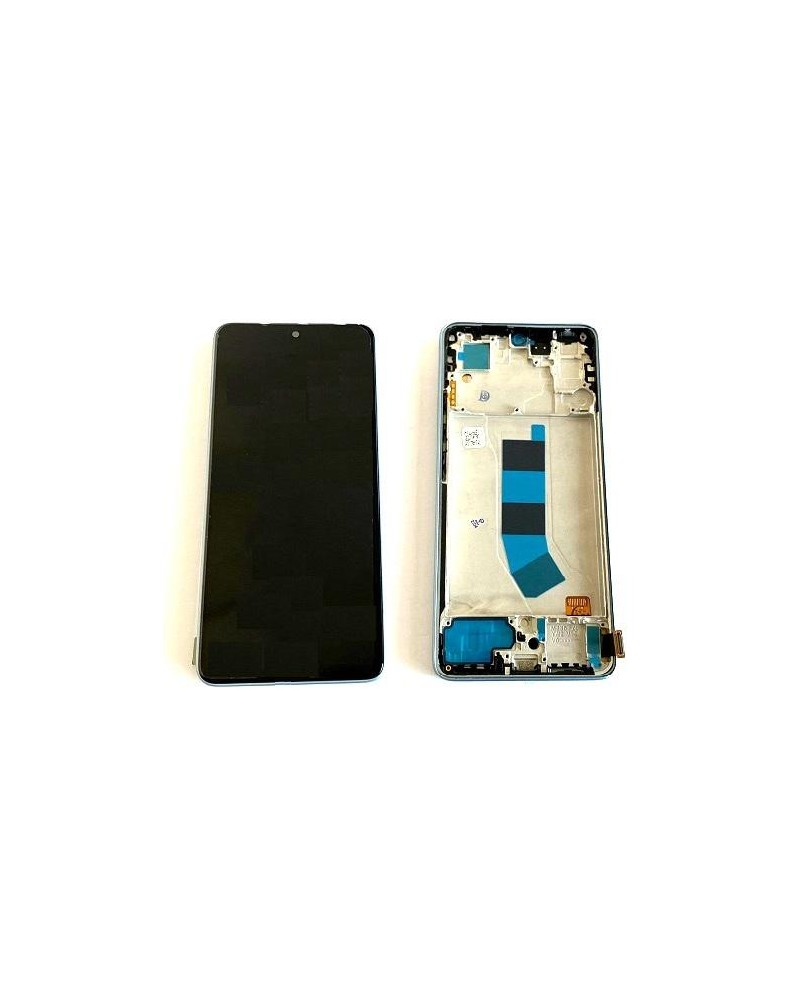 LCD e ecrã tátil com moldura azul para Xiaomi Redmi Note 13 4G 23129RAA4G 23124RA7EO TFT Qualidade